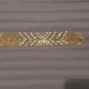 Antique Gold and Rhinestone Anthropologie Bracelet